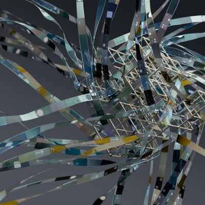 Abstract pattern of light and shadow creating a sense of movement.